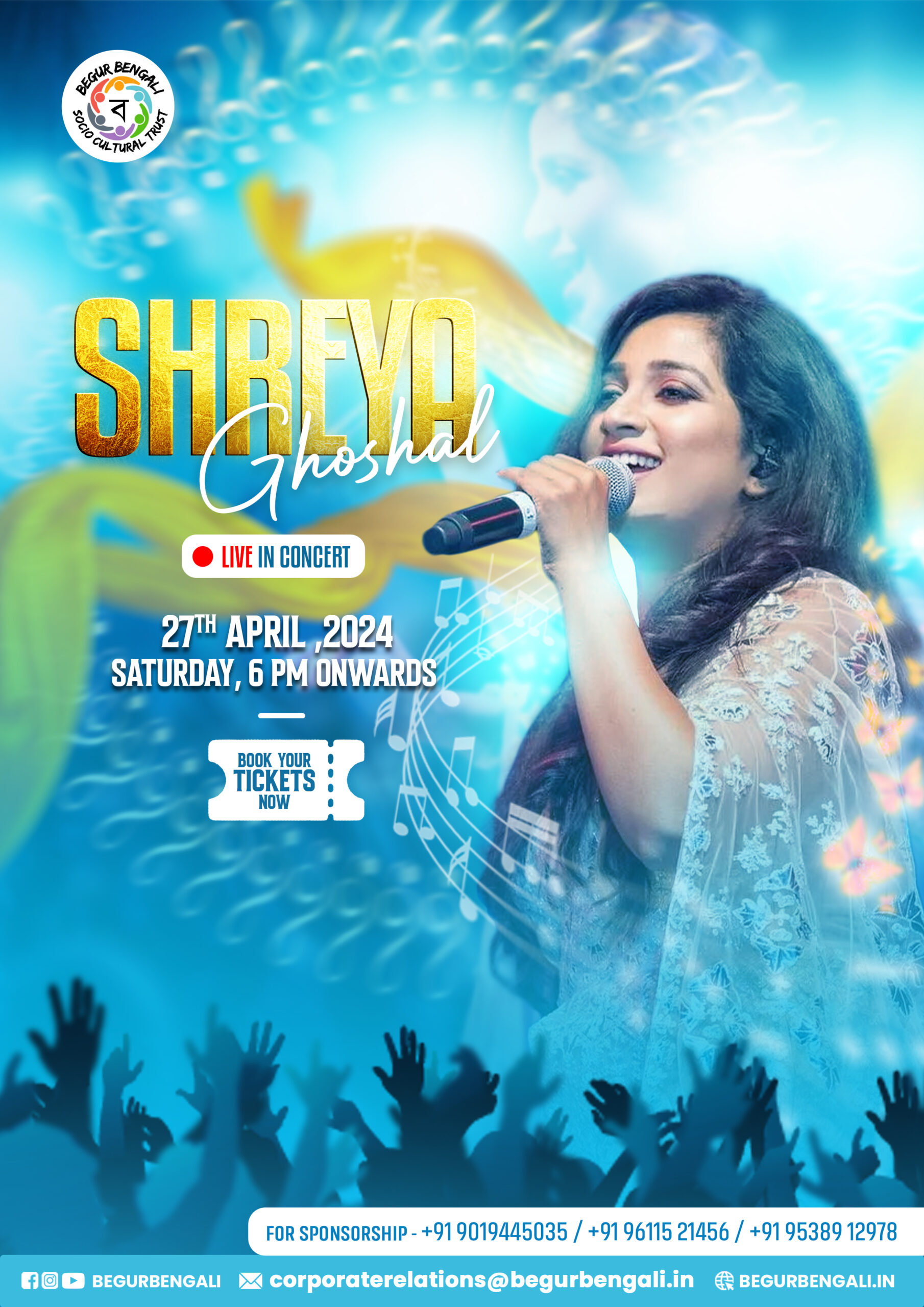 Shreya Ghoshal poster with new date